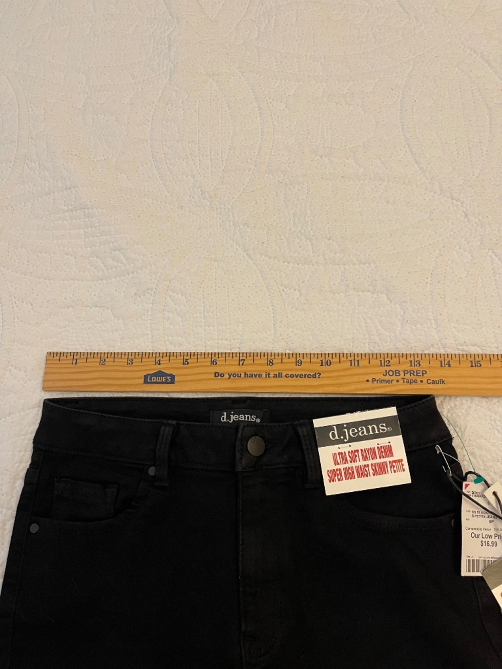 d. jeans High-Rise Skinny Black Denim Jeans size 6P NWT - Picture 11 of 11